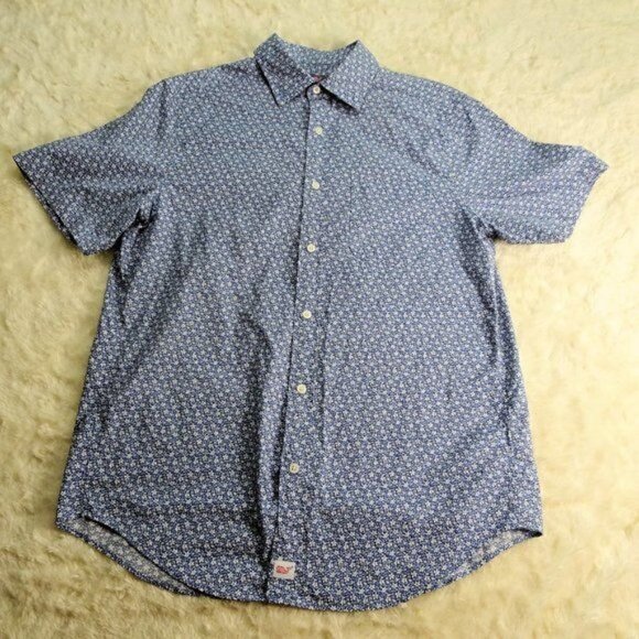 Vineyard Vines Blue Classic Fit Murray Shirt Medium - Picture 1 of 6